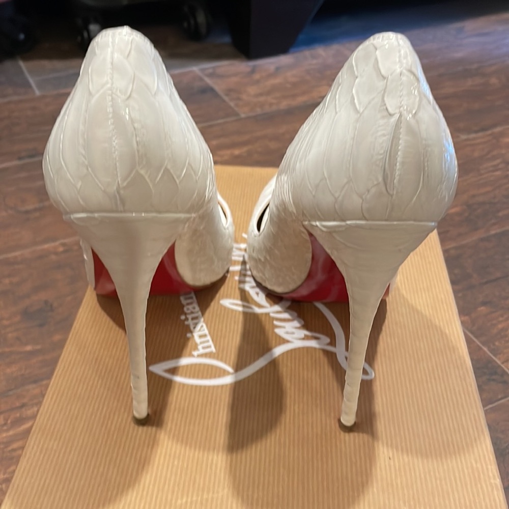 Christian Louboutin So Late 120 Python Crystal Sh… - image 4